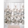 Interdesign Anzu 72 in. H X 72 in. W Black/Tan Natural Bamboo Shower Curtain Polyester 36522